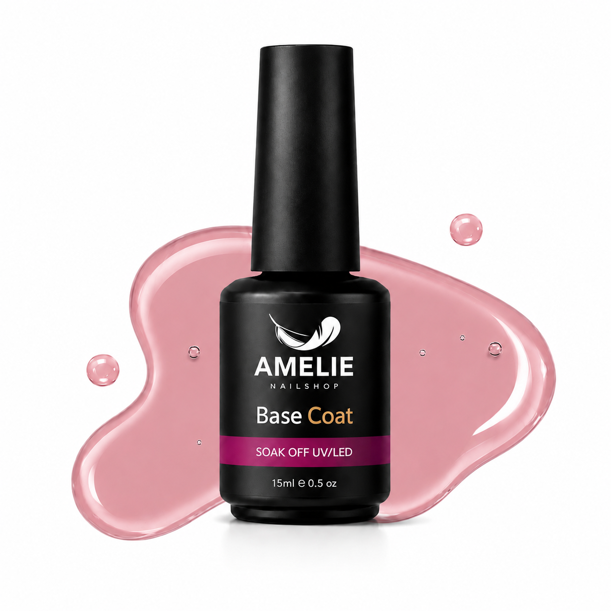 Amelie Nails Fiberglass Base Coat Rose 16* 15ml