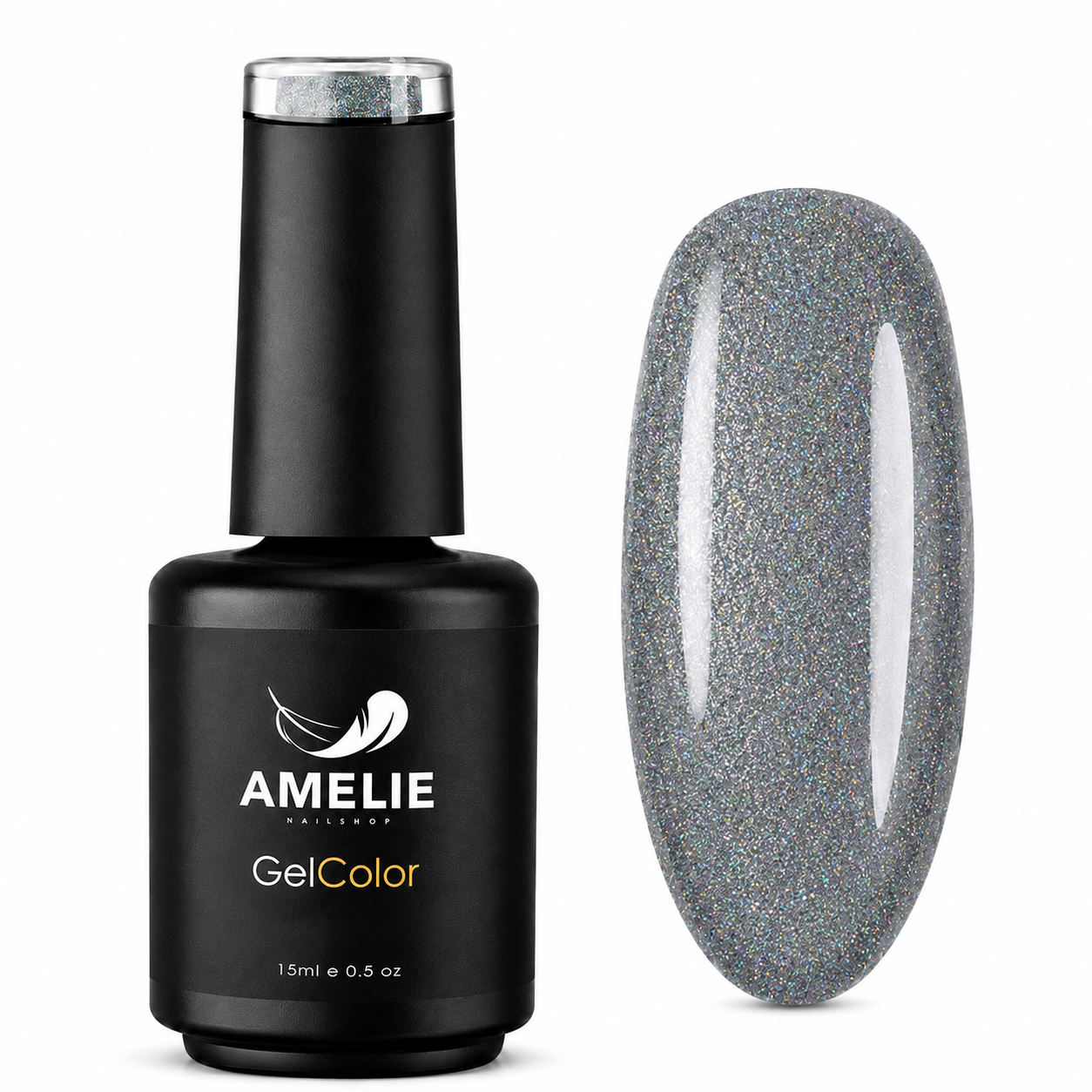 Amelie Nails  UV Holographic Gel Grau 12* 15ml