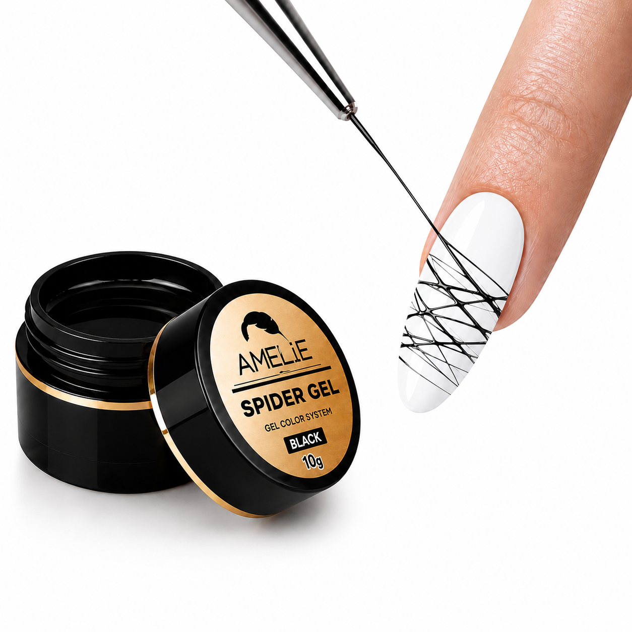 Amelie Nails Spider Gel schwarz 06* 10ml