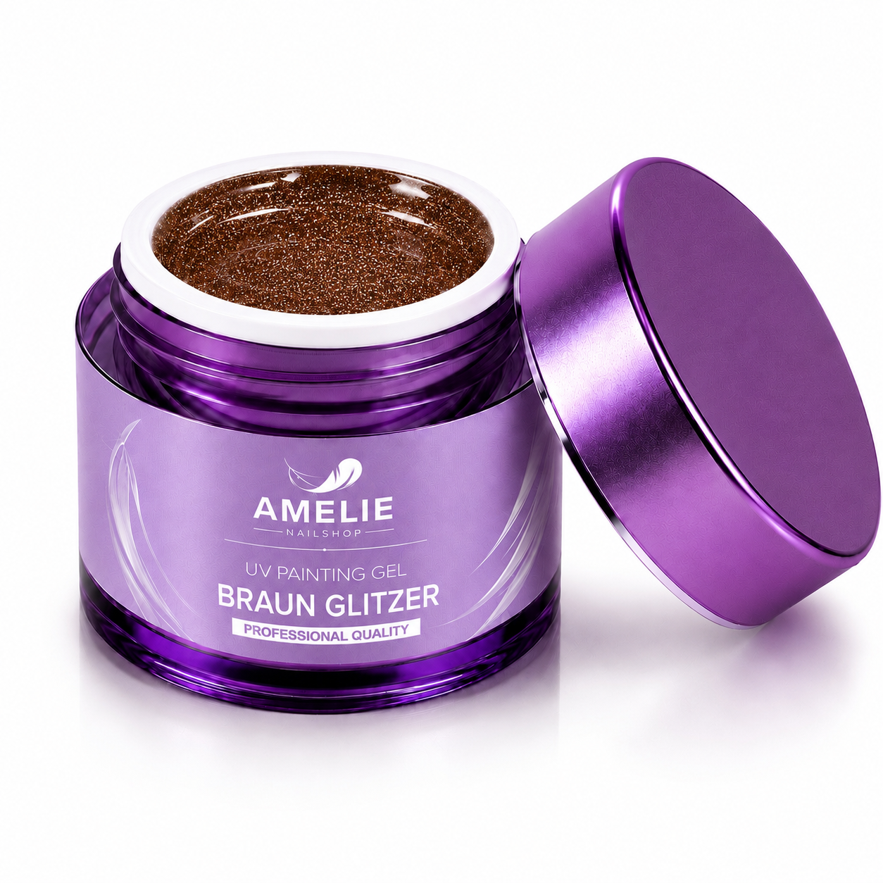 Amelie Nails UV Painting Gel Braun Glitzer 94* 7ml