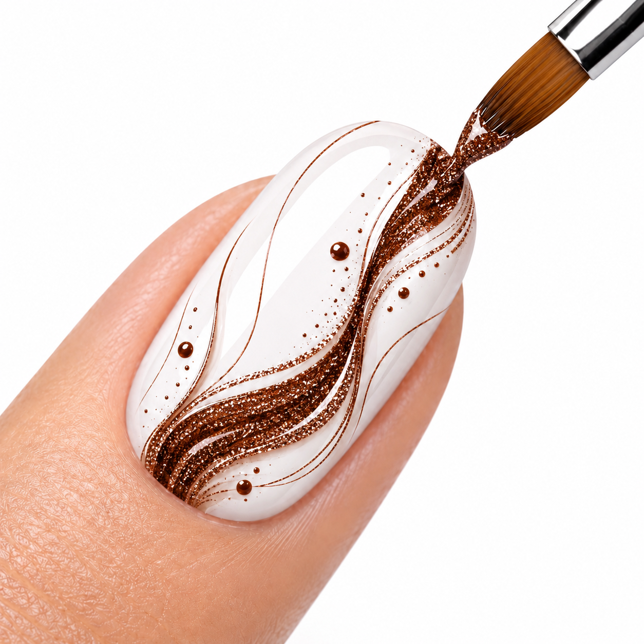 Amelie Nails UV Painting Gel Braun Glitzer 94* 7ml