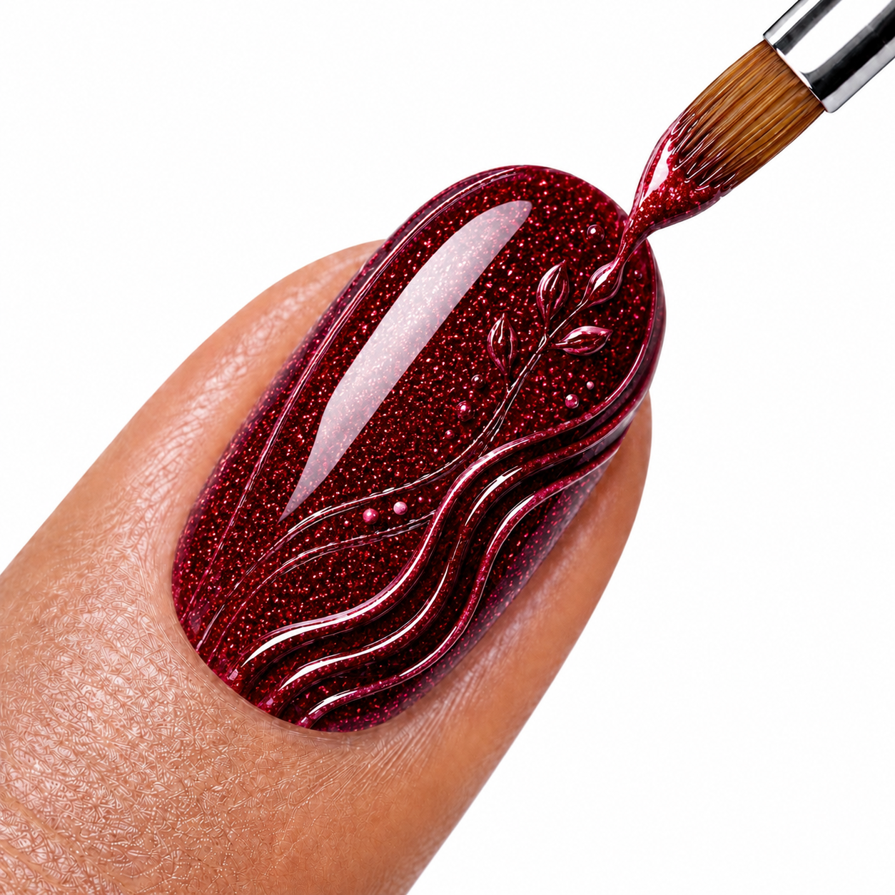 Amelie Nails UV Painting Gel Glitzer Weinrot 95* 7ml