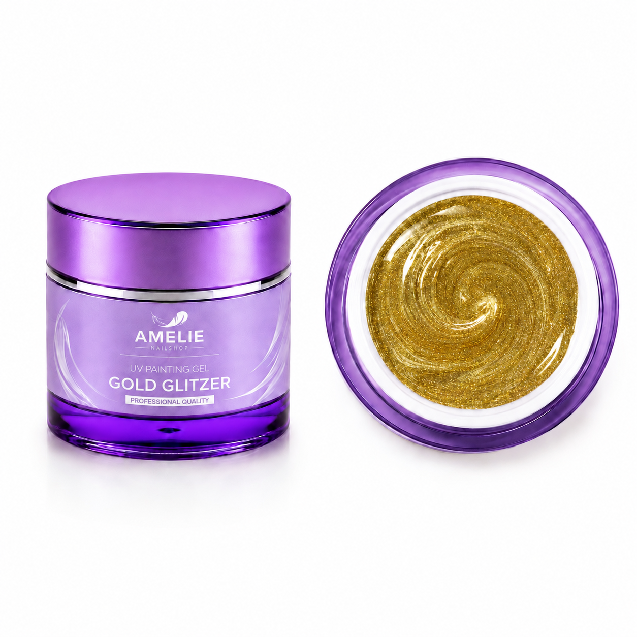Amelie Nails UV Painting Gel Gold Glitzer 39* 7ml