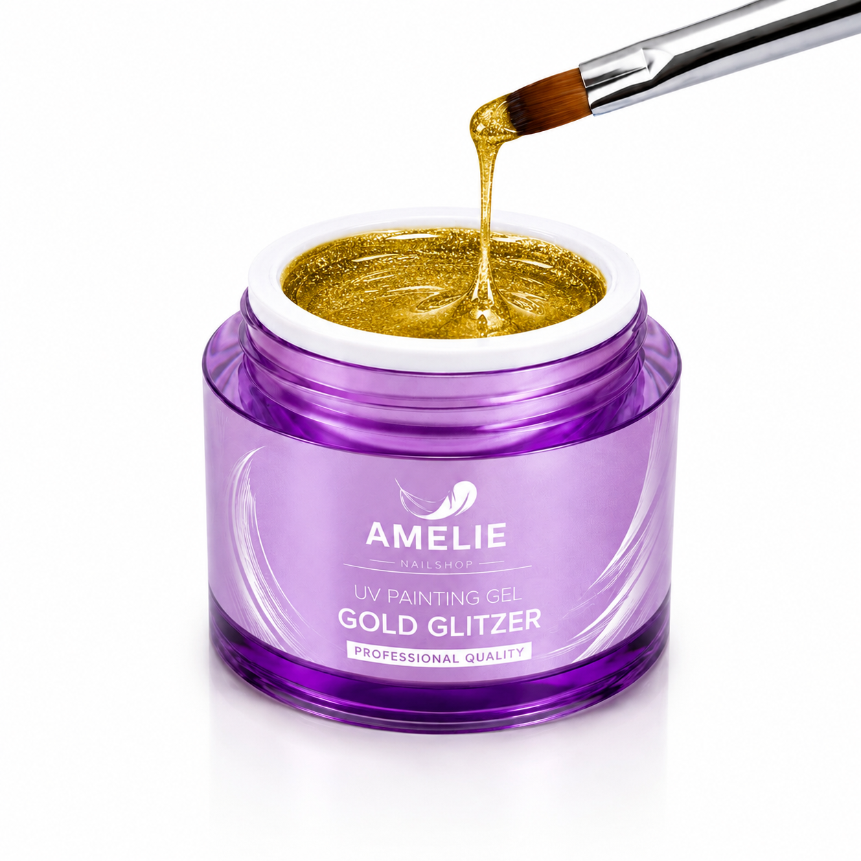 Amelie Nails UV Painting Gel Gold Glitzer 39* 7ml