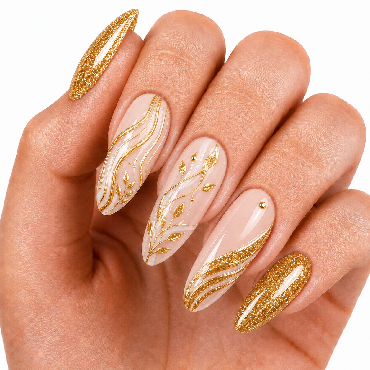 Amelie Nails UV Painting Gel Gold Glitzer 39* 7ml