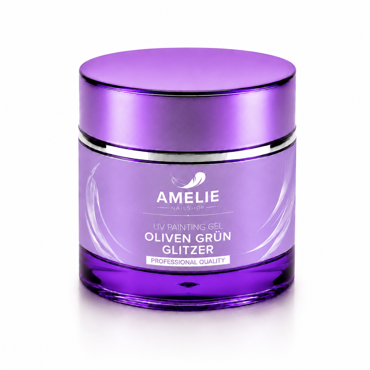 Amelie Nails UV Painting Gel Oliven grün Glitzer 37*  7ml