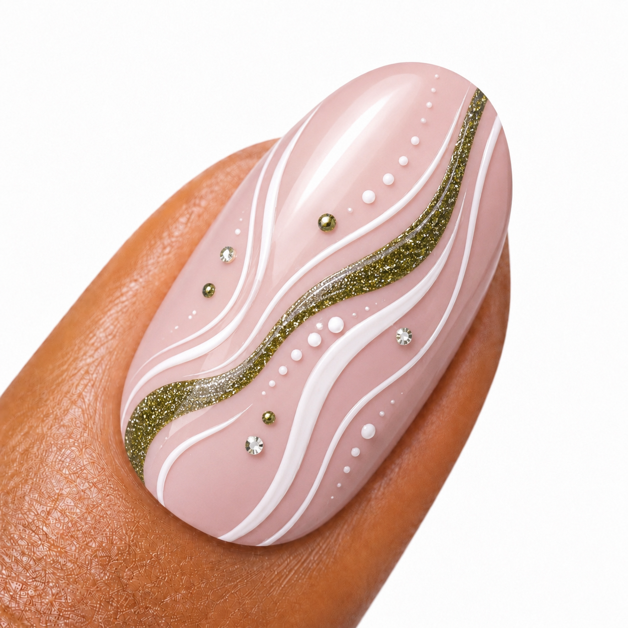 Amelie Nails UV Painting Gel Oliven grün Glitzer 37*  7ml