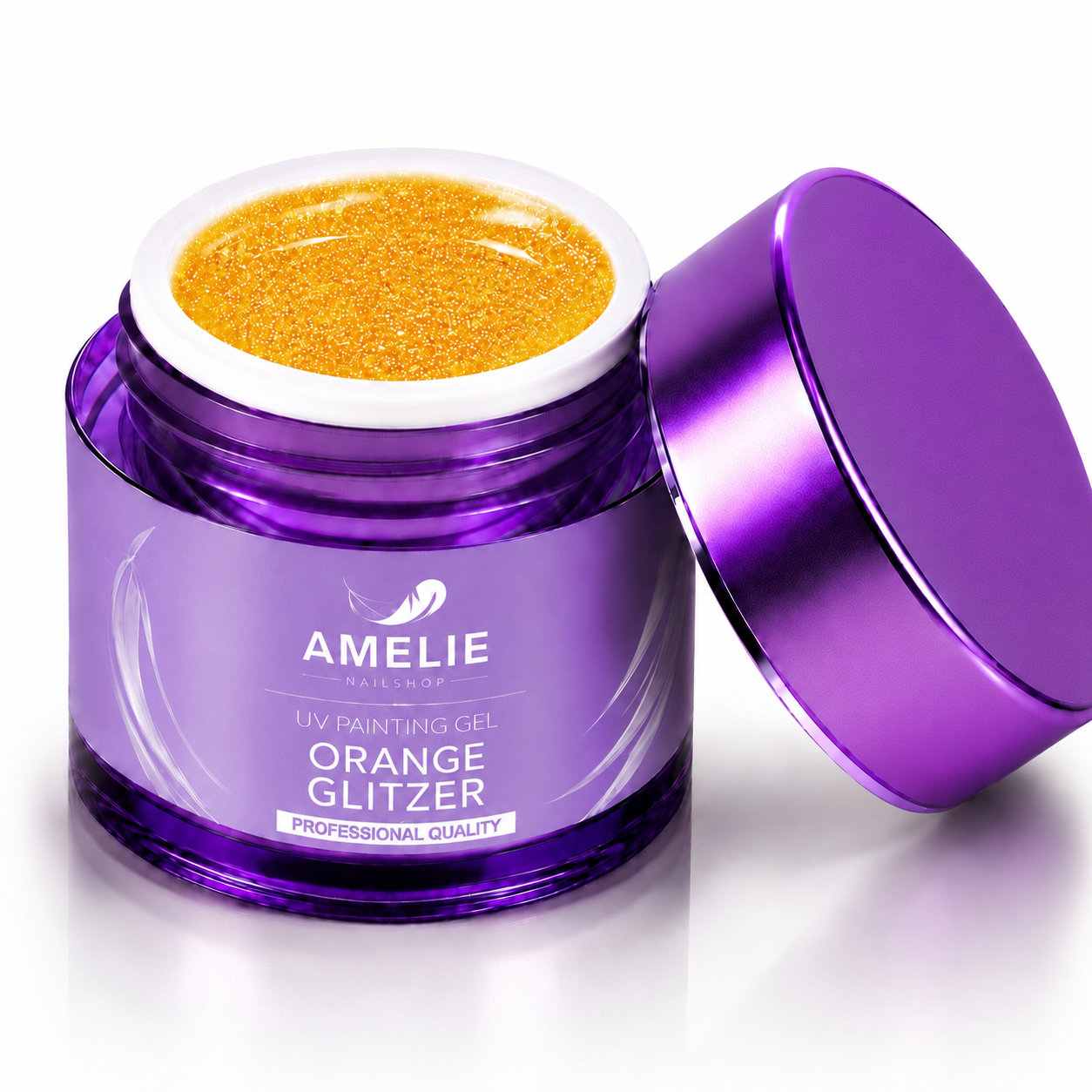Amelie Nails UV Painting Gel Orange Glitzer 42* 7ml