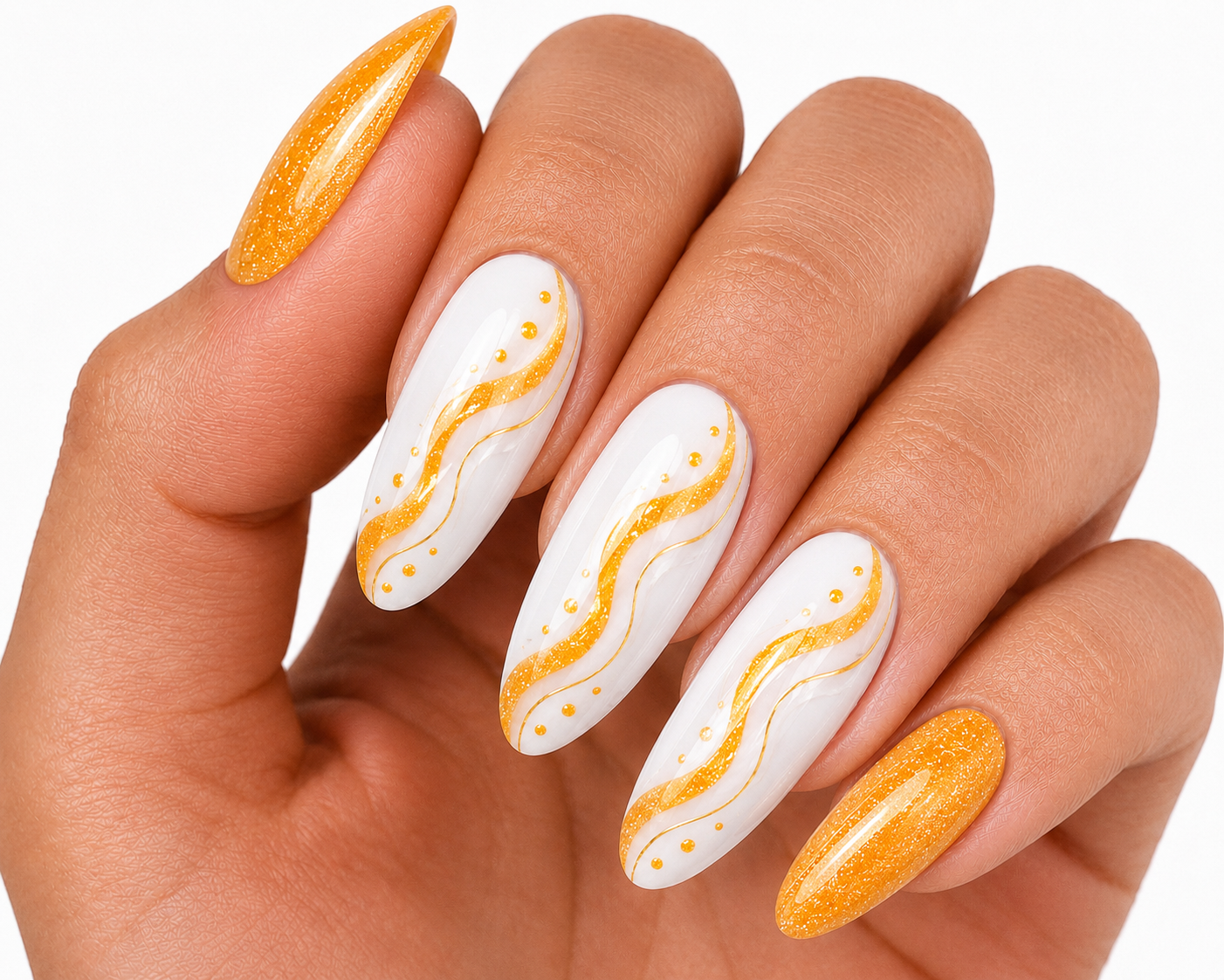 Amelie Nails UV Painting Gel Orange Glitzer 42* 7ml