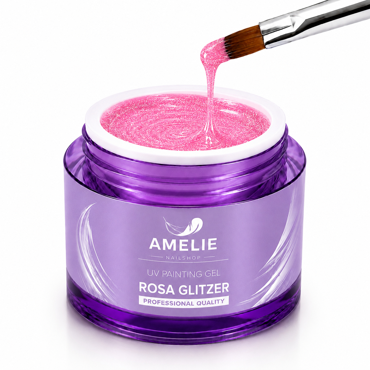 Amelie Nails UV Painting Gel Rosa Glitzer  90* 7ml