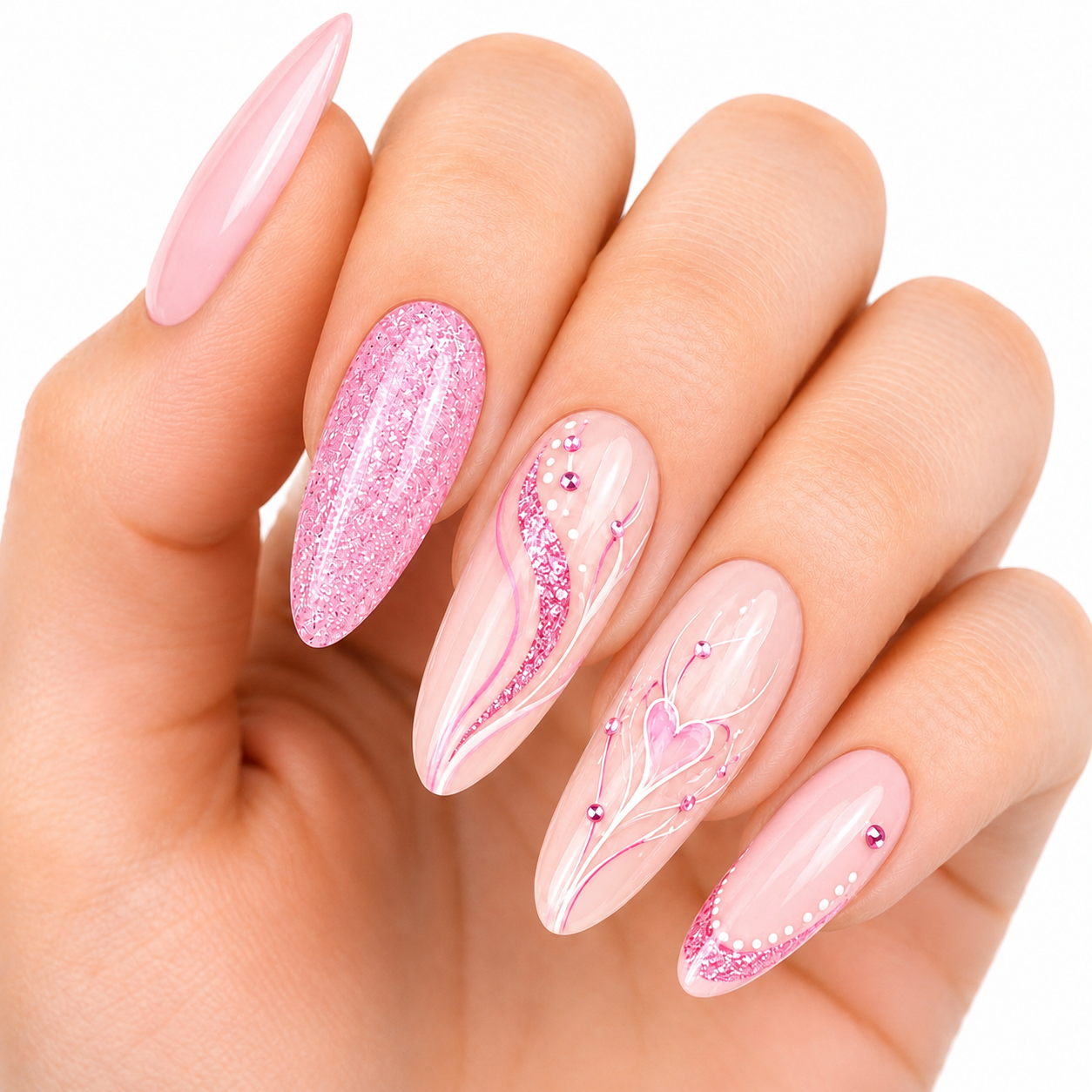Amelie Nails UV Painting Gel Rosa Glitzer  90* 7ml