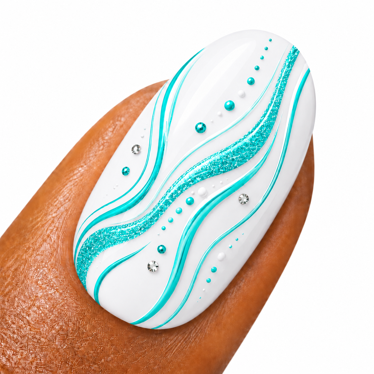 Amelie Nails UV Painting Gel Türkis Glitzer  41* 7ml