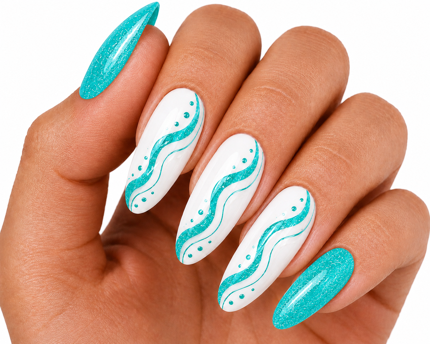 Amelie Nails UV Painting Gel Türkis Glitzer  41* 7ml