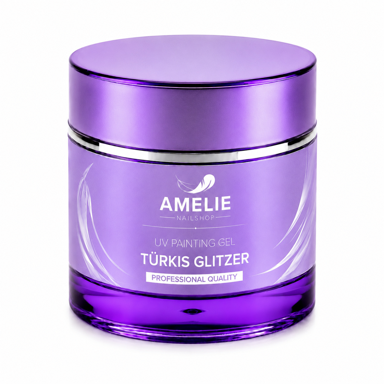 Amelie Nails UV Painting Gel Türkis Glitzer 43* 7ml