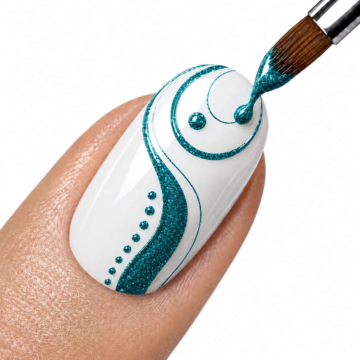 Amelie Nails UV Painting Gel Türkis Glitzer 43* 7ml