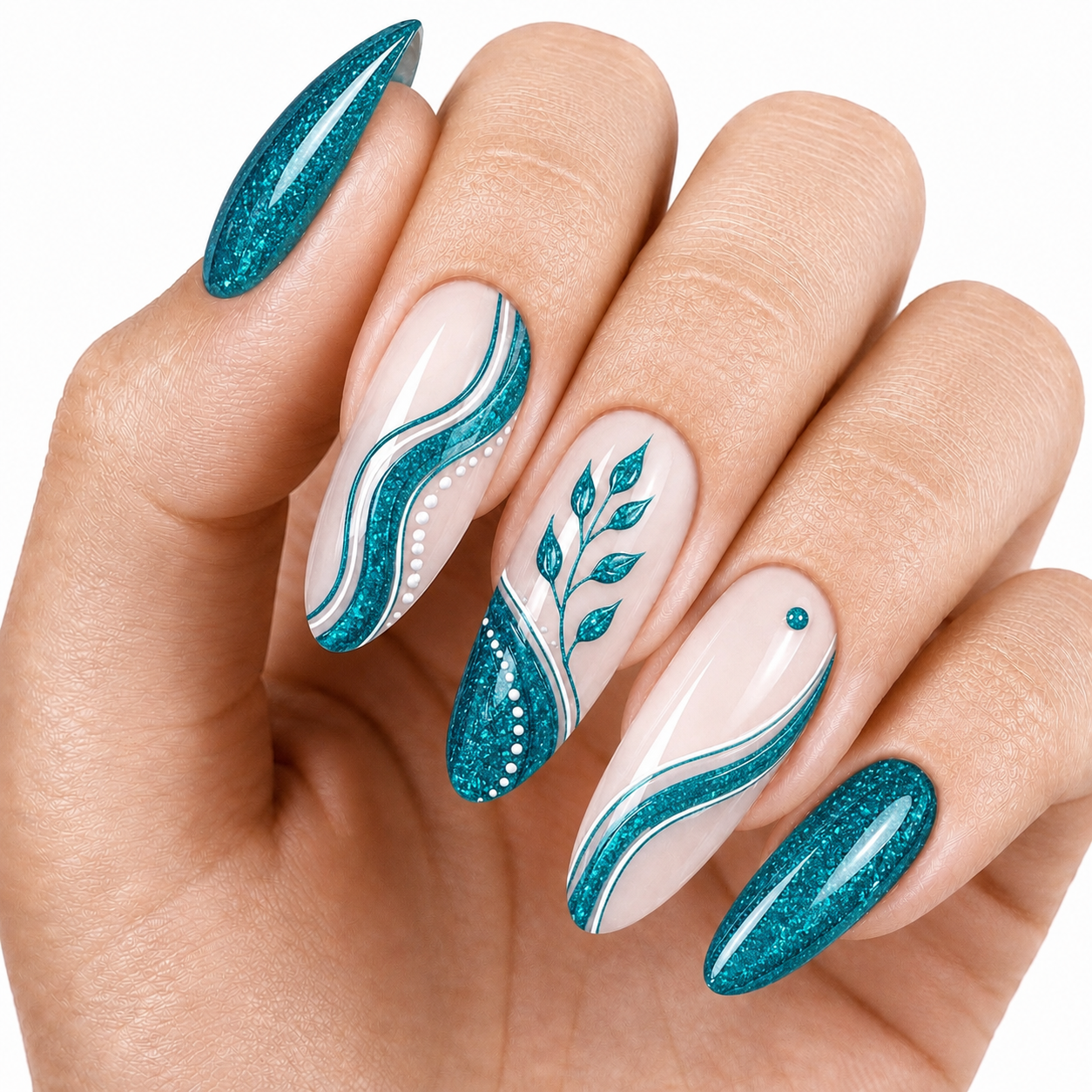 Amelie Nails UV Painting Gel Türkis Glitzer 43* 7ml