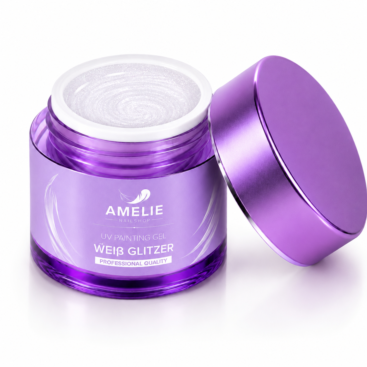 Amelie Nails UV Painting Weiß Glitzer  40* 7ml