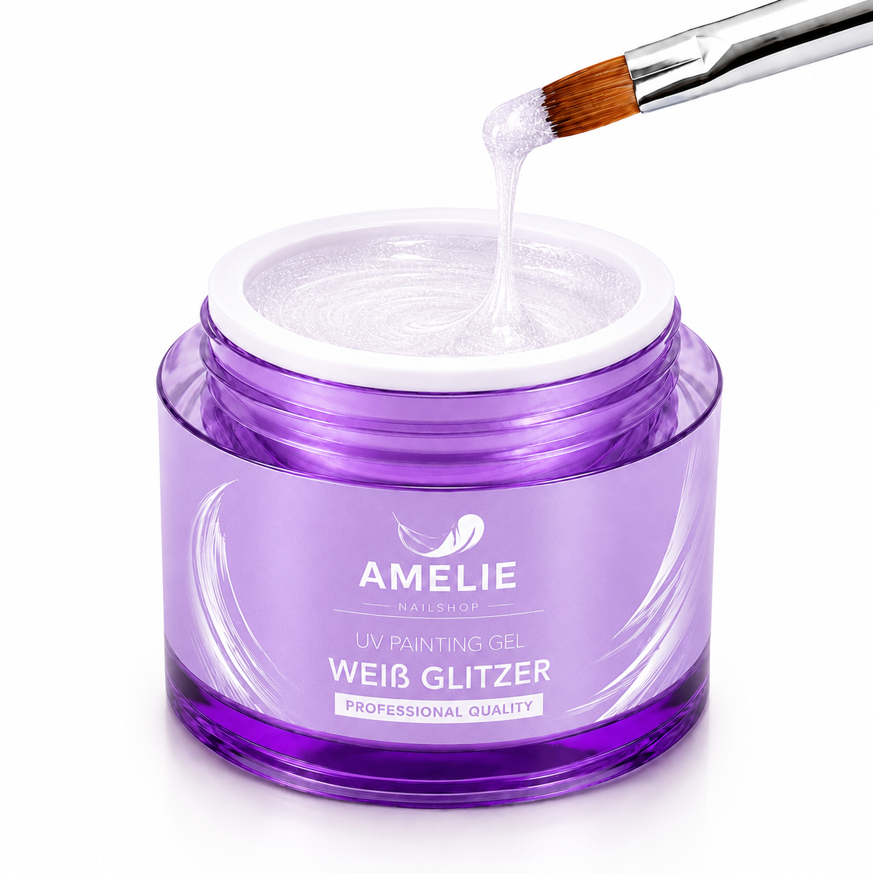 Amelie Nails UV Painting Weiß Glitzer  40* 7ml