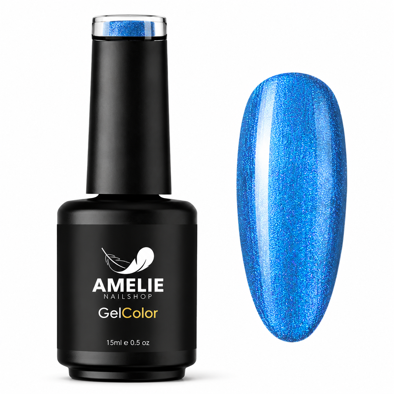 Amelie Nails Pearlshell Gel transparent Blau 15ml GP06*