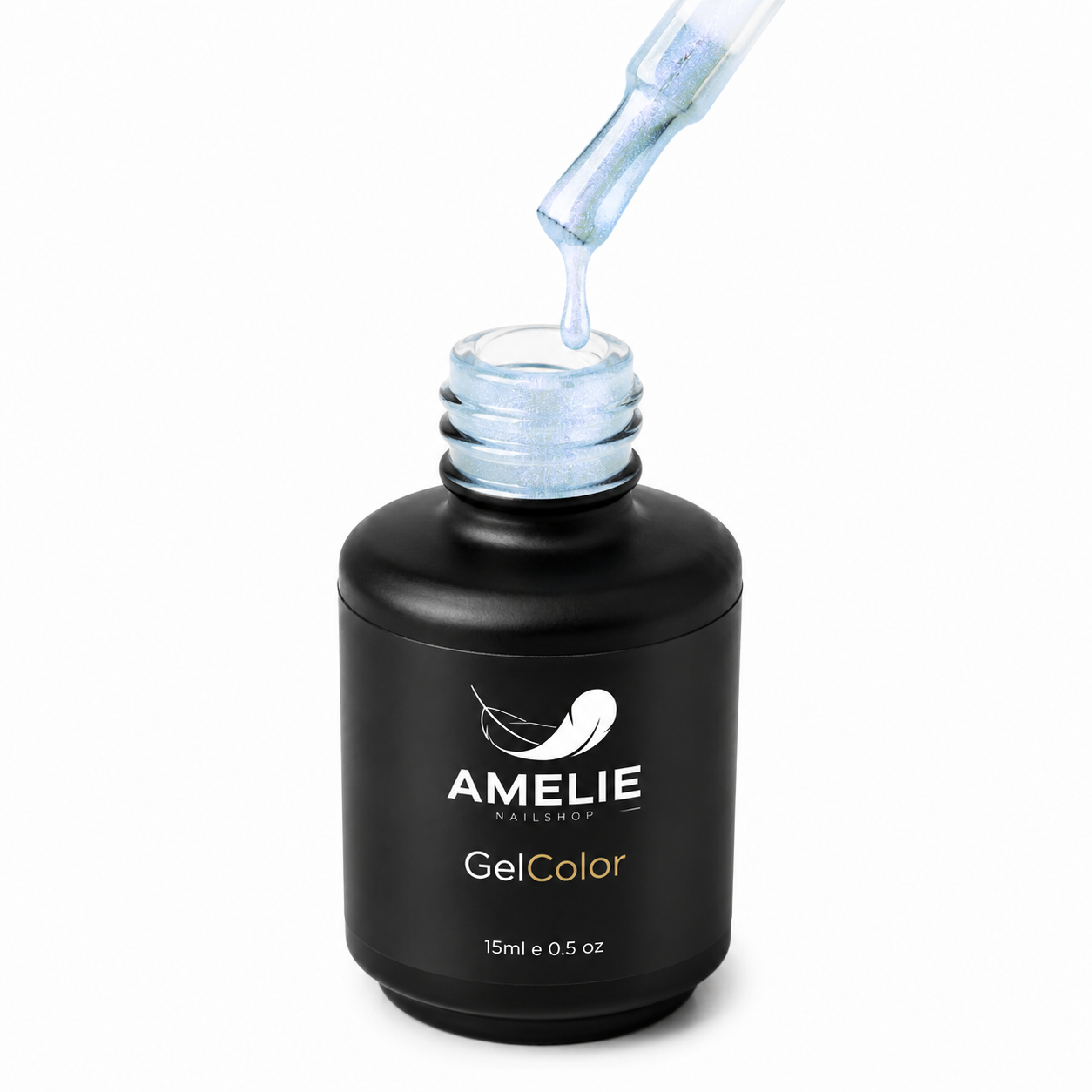Amelie Nails Pearlshell Gel transparent Blau 15ml GP06*