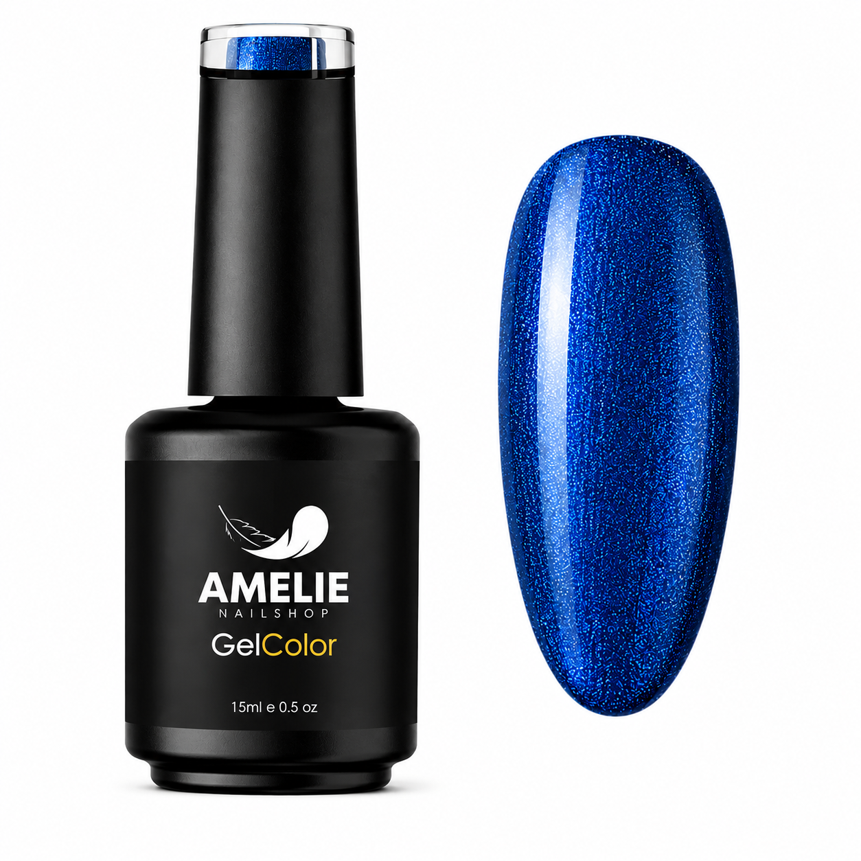 Amelie Nails Pearlshell Gel transparent Dunkelblau 15ml GP07*