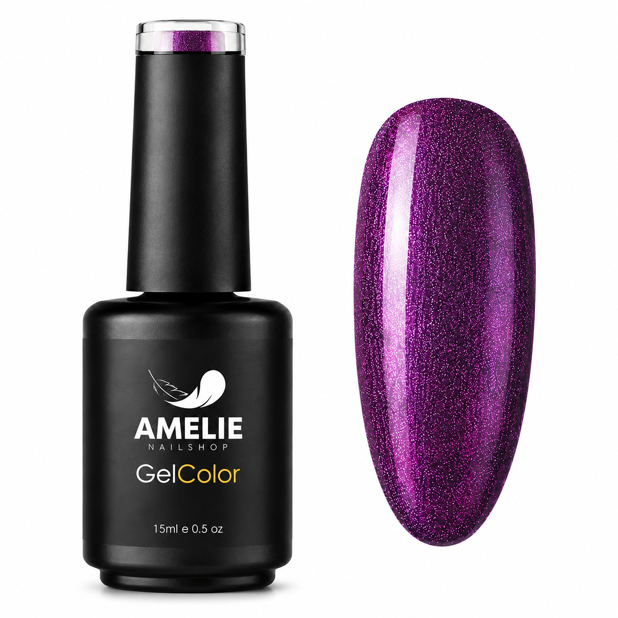 Amelie Nails Pearlshell Gel transparent Dunkelpink 15ml  GP10*
