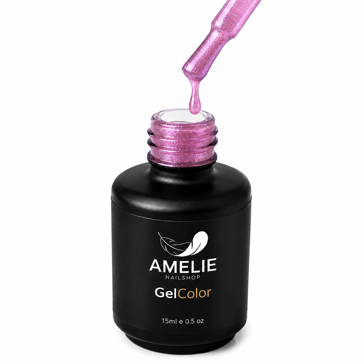 Amelie Nails Pearlshell Gel transparent Dunkelpink 15ml  GP10*