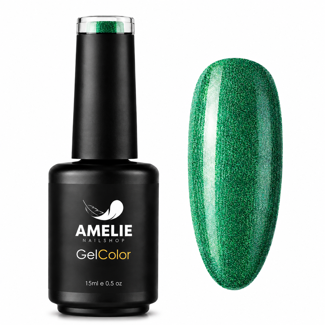 Amelie Nails Pearlshell Gel transparent Grün 15ml GP02*