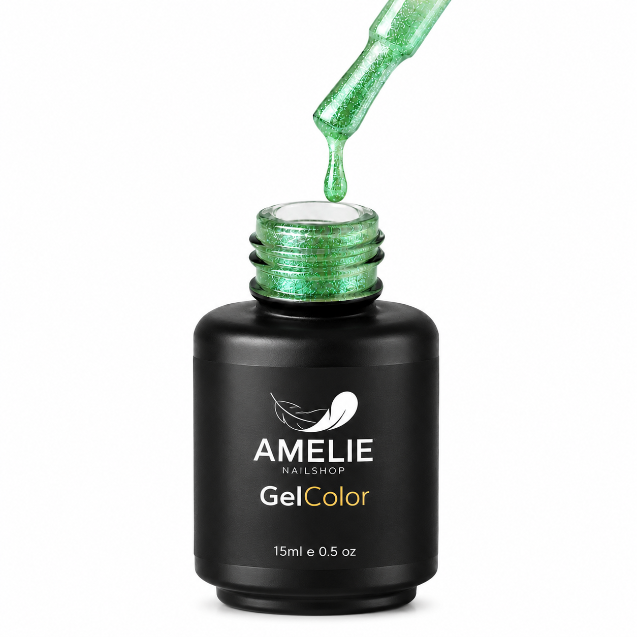 Amelie Nails Pearlshell Gel transparent Grün 15ml GP02*