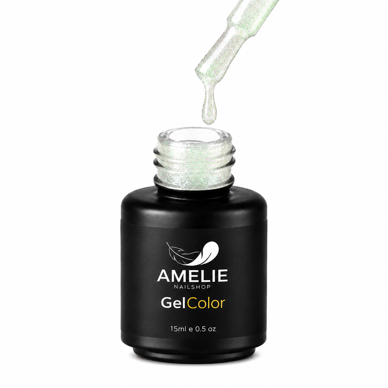 Amelie Nails Pearlshell Gel transparent Grün 15ml GP09*