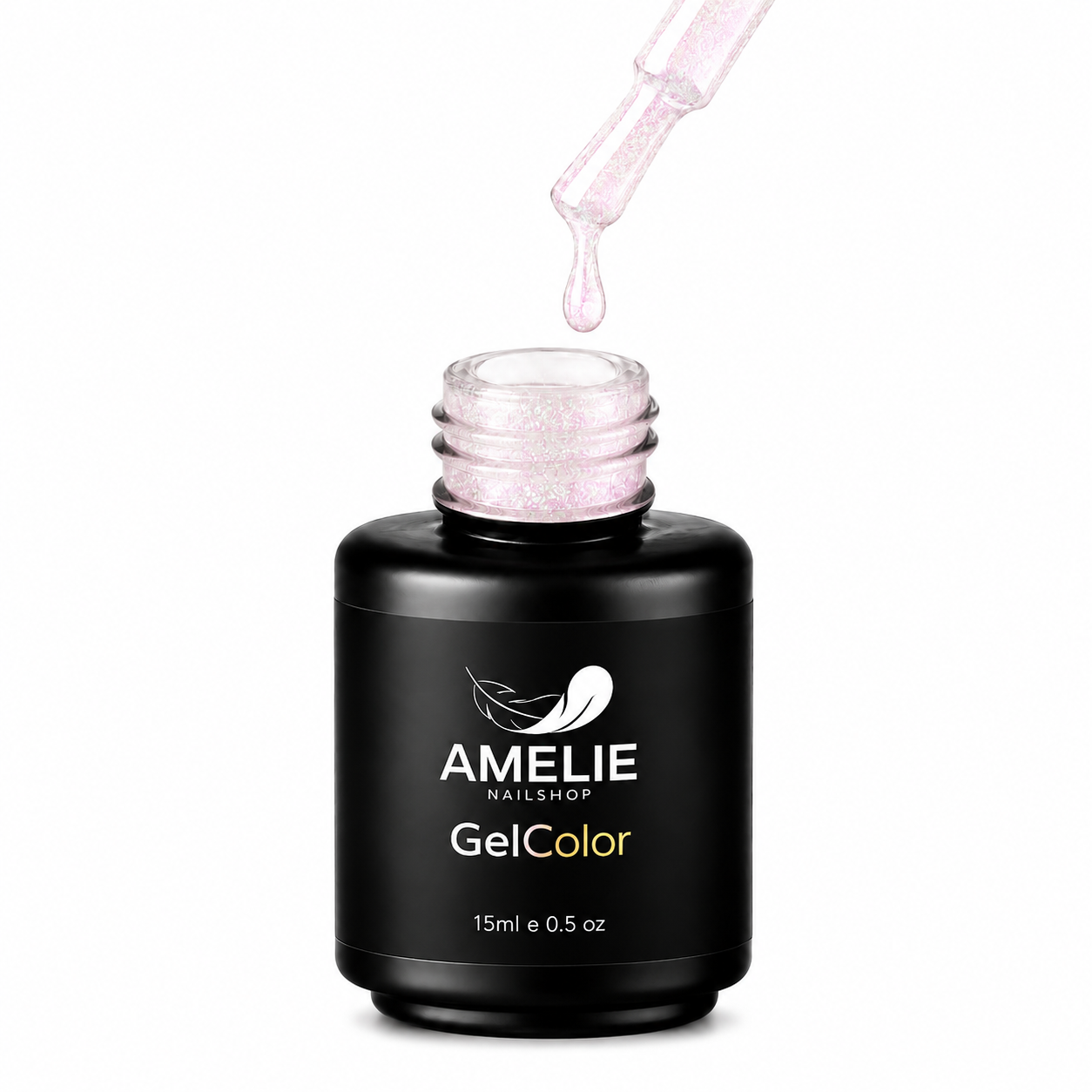 Amelie Nails Pearlshell Gel transparent Pink 15ml GP08*