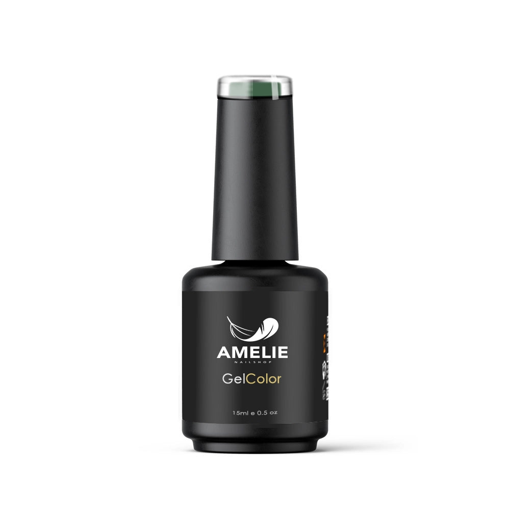 Amelie Nails UV Nagellack Dunkelgrün 15 ml minimalistische Produktaufnahme