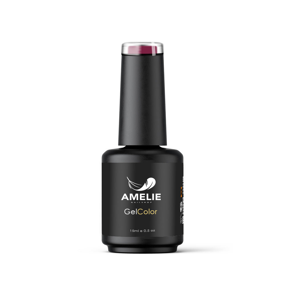 Amelie Nails UV Nagellack Dunkelrosé 15 ml Flasche mit weichem Licht