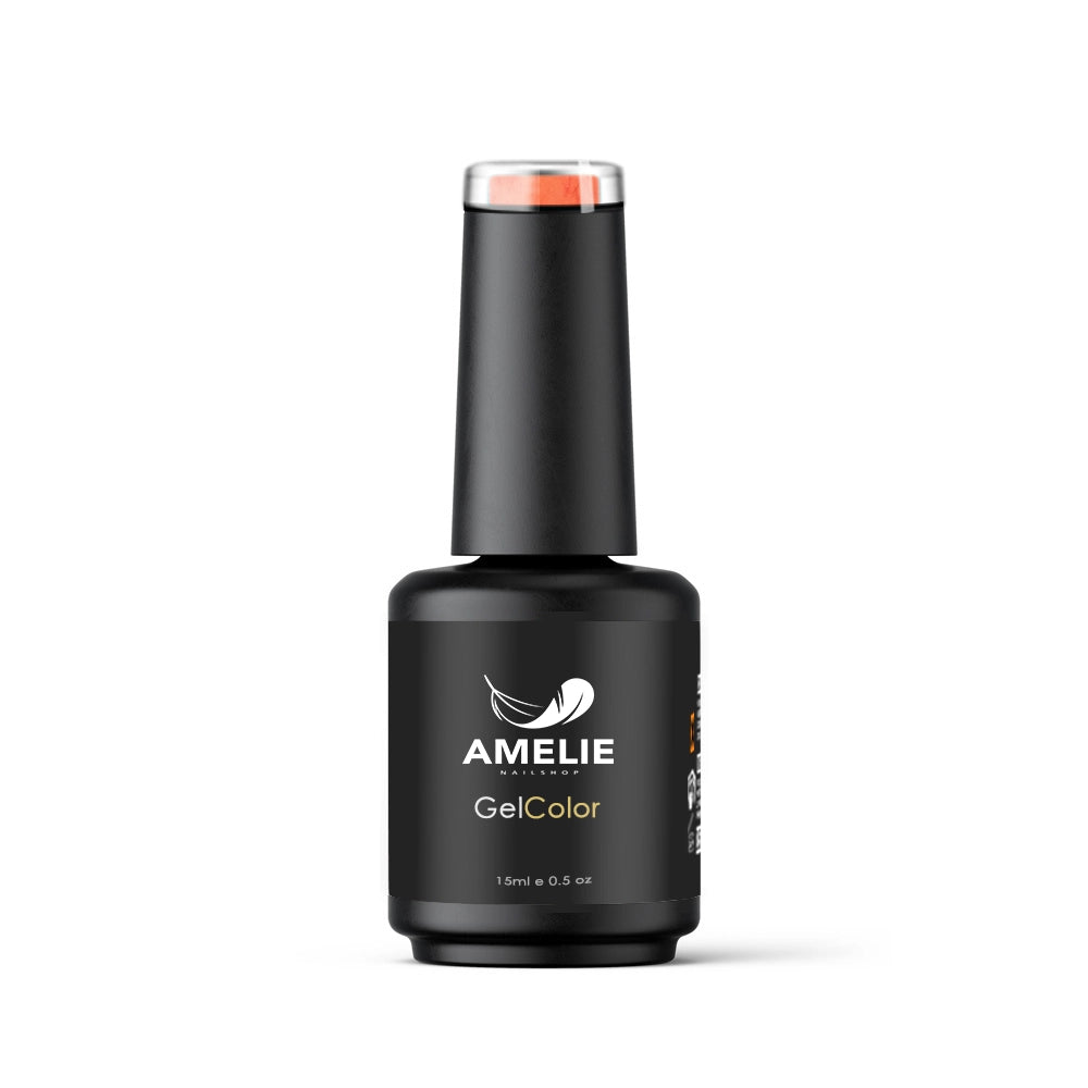 Amelie Nails Fibergel UV Nagellack Orange 15 ml Flacon – verstärkender Gel Polish für stabile Nägel