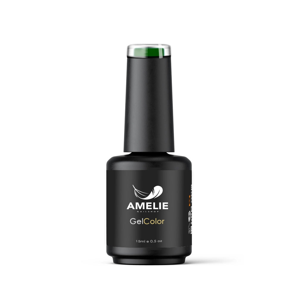 15-ml-Flasche des Amelie Nails UV-Nagellacks Glassgel Dunkelgrün