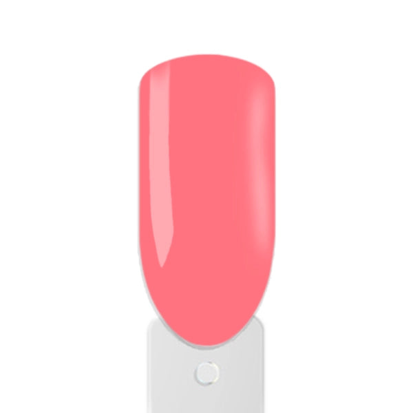 Leuchtender Neon-Rose-Farbton auf dem Nagel mit voller Deckkraft