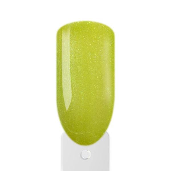 Deckender gelber PearlShell-UV-Nagellack von Amelie Nails mit feinem Perlglanz