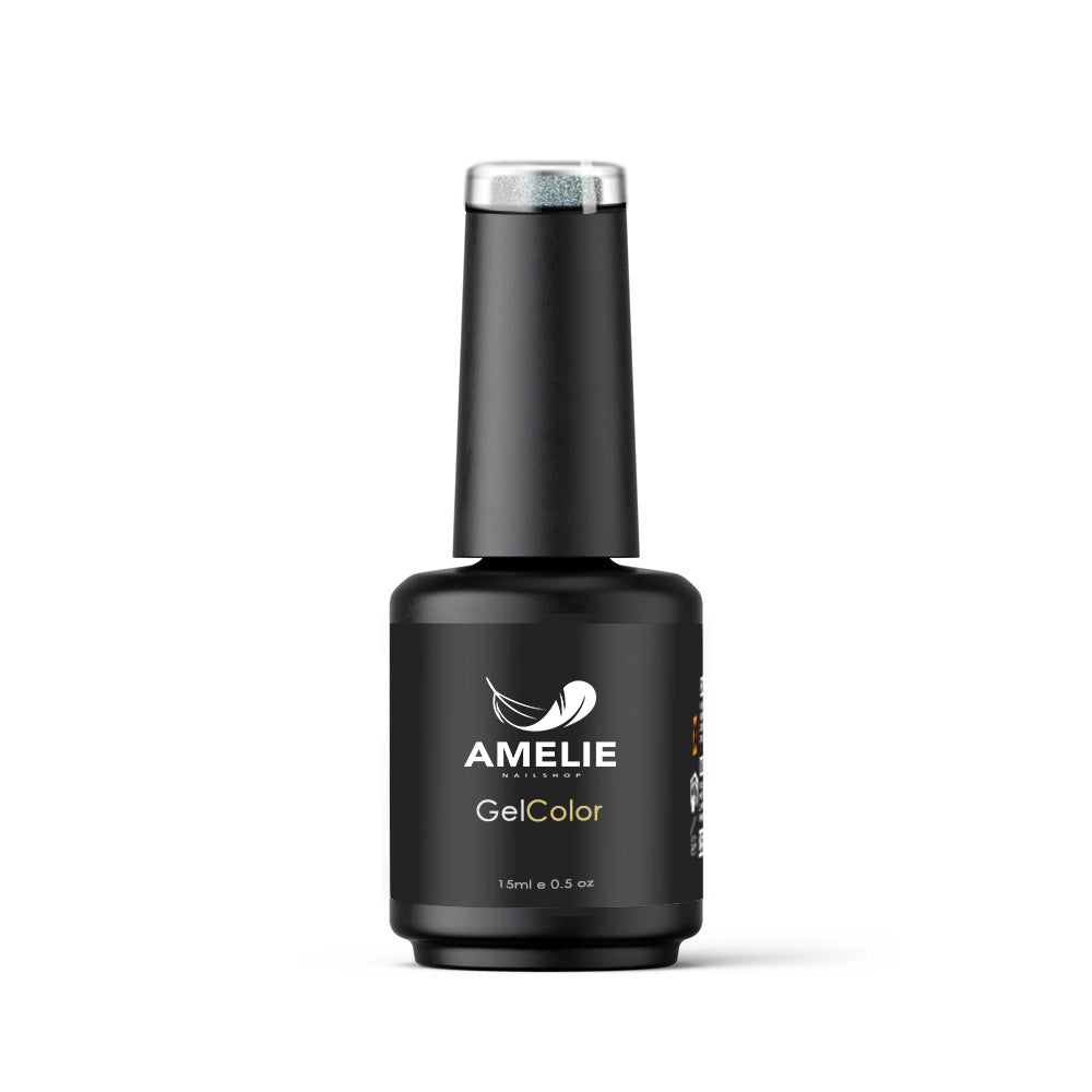 Produktflasche des holografischen UV-Nagellacks Grau von Amelie Nails