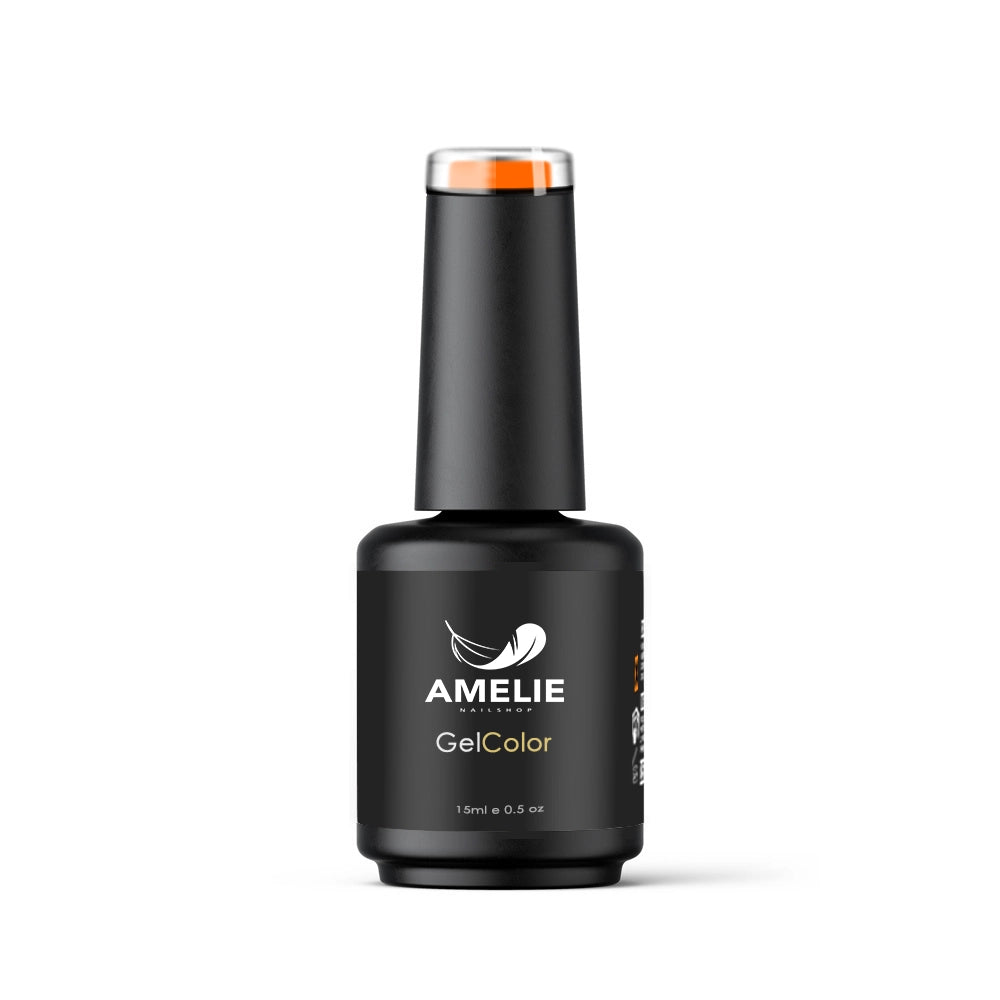 Amelie Nails UV Nagellack Orange 15 ml Flasche in hochwertiger Studioaufnahme mit Glanzreflex