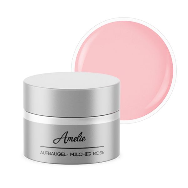 Amelie Nailshop Aufbaugel UV Gel Milchig Rose 15 ml tiegel 