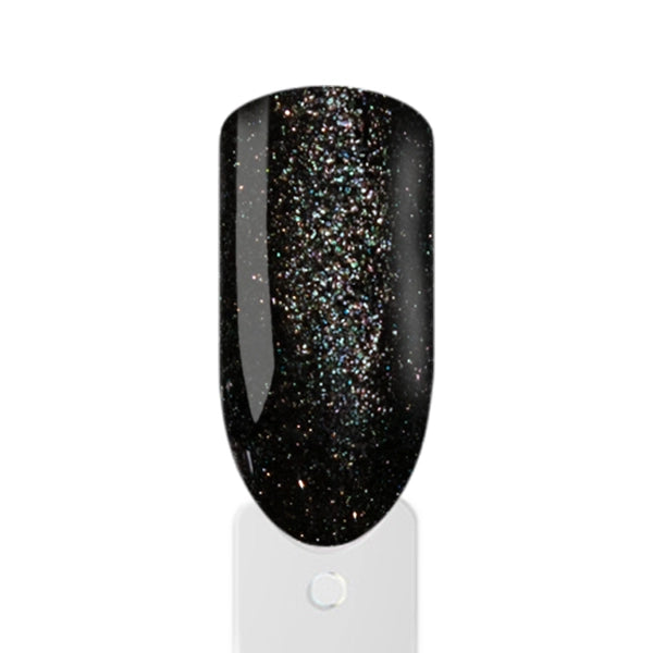 Amelie Nails UV Nagellack Schwarz funkelnd 15 ml – schwarzer Lack mit dezentem Glitzer Effekt