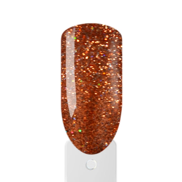 Amelie Nails Diamant Orange Gel Polish am Pinsel mit schimmernden Glitzerpartikeln 15ml