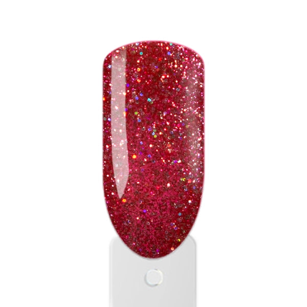 Amelie Nails Diamant Weinrot Gel mit intensiven Glitzerreflexionen und glatter Oberfläche
