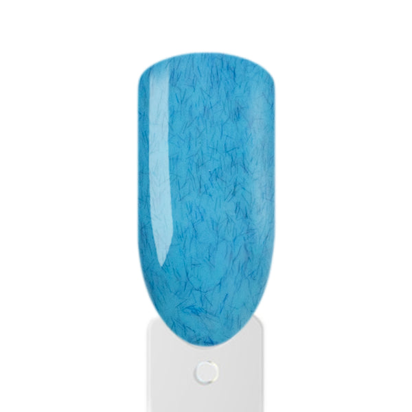 Babyblaues Fibergel mit feiner Faserstruktur auf dem Naturnagel 15ml