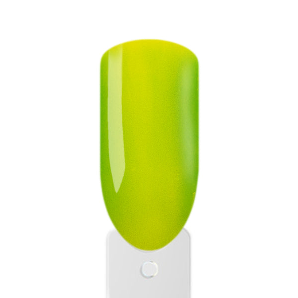 Detailansicht des limettengrünen Glassgel-Effekts mit klarer, lichtdurchlässiger Oberfläche 15l