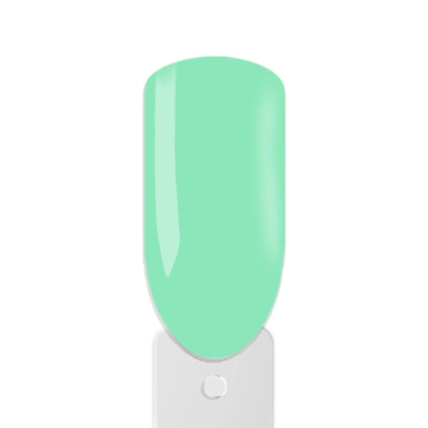 Detailansicht des minzgrünen Glassgel-Effekts mit glatter, lichtdurchlässiger Oberfläche