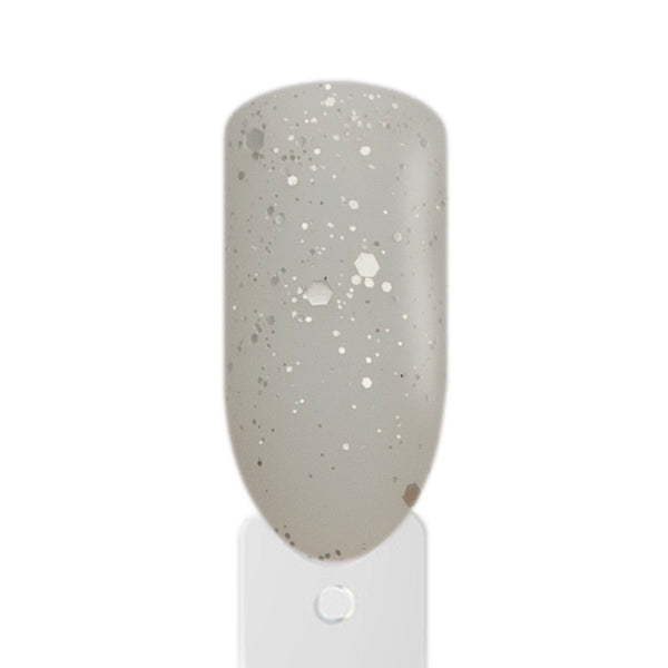 Glitzer Rubber Matte Top Coat Effekt auf Naturnagel ohne Farbe 15ml Amelie Nailshop