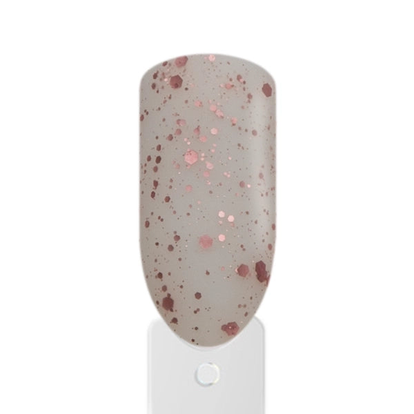 Glitzer Rubber Matte Top Coat Effekt auf Naturnagel ohne Farbe Matt-Effekt mit Glitzer 