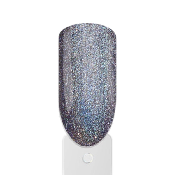 Detailaufnahme des mehrdimensionalen Effekts im Holographic Gel Violett