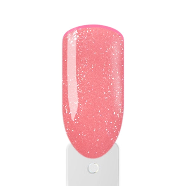 Amelie Nails Pink Funkelnd UV Nagellack auf dem Nagel mit elegantem Schimmer und Hochglanz Finish